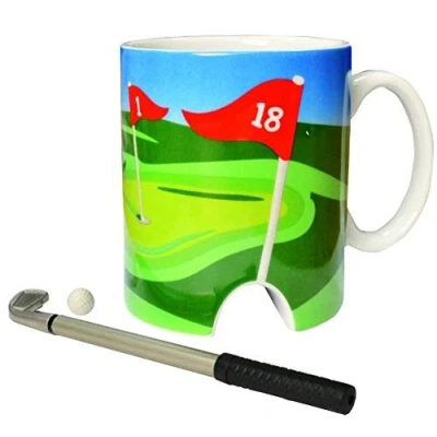 Obrázek Longridge Golfový pohárek a mini putter bílá