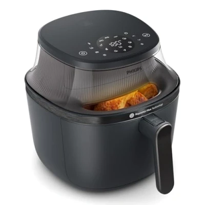 Obrázek Philips Horkovzdušná fritéza Airfryer 3000 Series, 6,2 l, varné okno, funkce vaření 16 v 1, technologie RapidAir Plus, Fat Removal, aplikace na recepty HomeID, snadné čištění (NA330/00)