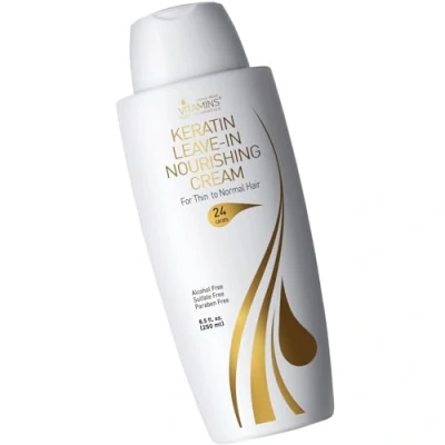 Obrázek Vitamins Leave In Conditioner vlasový kondicionér Anti třepení keratinu péče o vlasy pro rozbité vlasy, řídké, křehké poškozené keratinová vlasová kúra bez oplachování
