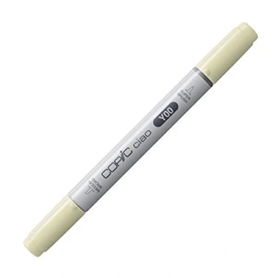 Obrázek COPIC Ciao Marker typ Y 00, žlutá baryum, univerzální popisovač rozvržení, se středně širokou a štětcovou špičkou
