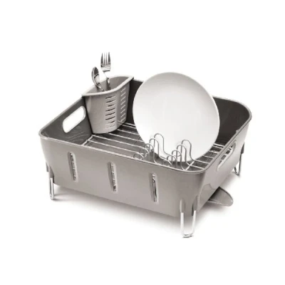 Obrázek simplehuman KT1106 kompaktní odkapávací stojan, šedý plast, záruka 5 let