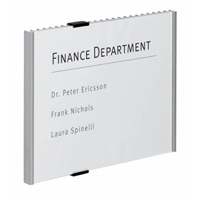 Obrázek Durable Dveřní štítek A4 na šířku (Info Sign, 297 x 210 mm) metalická stříbrná, 480723