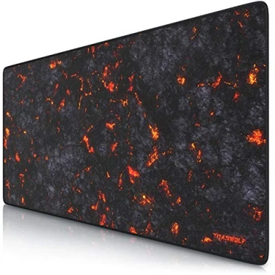 Obrázek Titanwolf XXL Speed Gaming podložka pod myš Lava 900x400 mm na stůl Large Size zlepšuje přesnost a rychlost