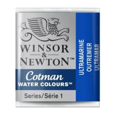 Obrázek Winsor &amp; Newton 0301660 Cotman barva akvarel 1/2 misky, dobrá průhlednost, vynikající tónovací síla a dobré malířské vlastnosti, ultramarínová