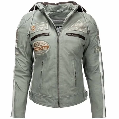 Obrázek URBAN 5884 Motorradjacke Damen Mit Protektoren, Damenjacke aus Lammleder, Protektoren für Rücken, Schultern und Ellenbogen