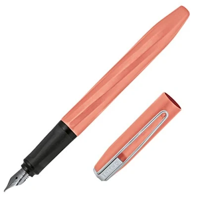Obrázek ONLINE plnicí pero Slope, s iridiovým peřím, tloušťka čáru M, pro standardní inkoustové kazety, ergonomický úchop, praváky, do školy a kanceláře, barva Sunny Peach
