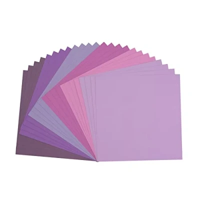 Obrázek Vaessen Creative Florence Scrapbook Papier 216 g 12x12 x24 Blatt Multipack, violett, Paper, multicolor, 30.5 x 0.7 cm