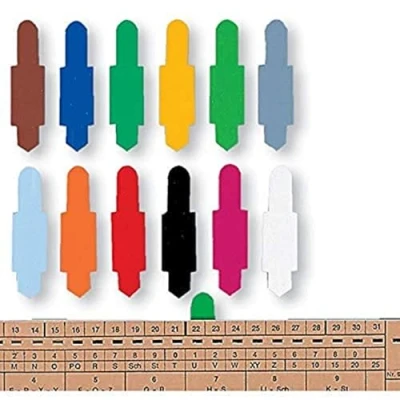 Obrázek Zásuvný signál Elba 100552018, PVC (pro drážky závěsných registratura), balení 100 ks, hnědý
