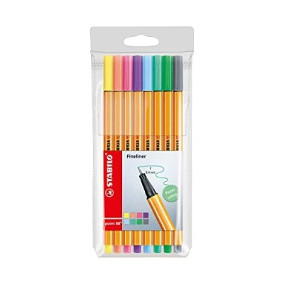 Obrázek Fineliner STABILO point 88 balení 8 ks pastelové barvy