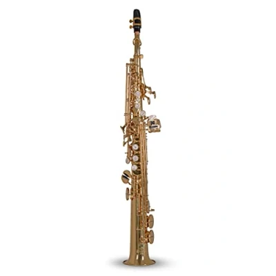 Obrázek Roy Benson Bb soprán saxofon MOD.SS 302 rovný tvar lakový, vč. lehkého obdélníkového pouzdra
