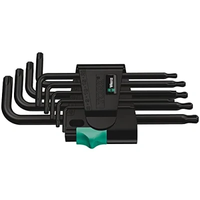 Obrázek Wera 05024242001 967 PKL/9 TORX sada úhlových klíčů, BlackLaser, 9dílná, černá, One Size, 9 kusů