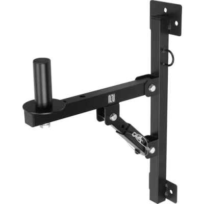 Obrázek Pronomic WSM 1 PA reproduktor nástěnný držák pro a HiFi boxy (vhodný reproduktory s 35mm přírubou, nastavitelný ve 3 stupních, stabilní, kov) černý