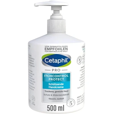 Obrázek CETAPHIL pro ItchControl Protect ochranný krém na ruce, 500 ml, velmi suché a podrážděné posiluje odolnost rukou, s jojobovým olejem glycerinem