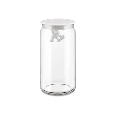Obrázek Alessi Gianni Glass Box W Kuchyňská dóza, 140 cl, sklo, bílá, 6 x 13,5 20,5 cm