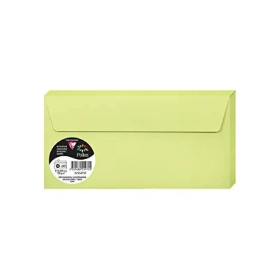 Obrázek Clairefontaine 55475C balení s 20 obálkami pyl (ve formátu DL, 110 x 220 mm) 120 g pupenová zelená