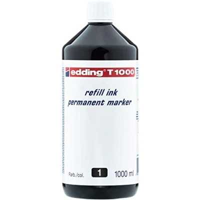 Obrázek edding náplň pro permanentní popisovač, 1000 ml, černá ml