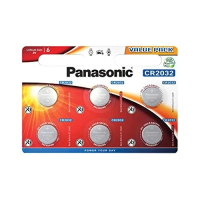 Obrázek ‎Corp. Panasonic CR2032 lithiová knoflíková baterie 3 V, 225 mAh, 6 kusů