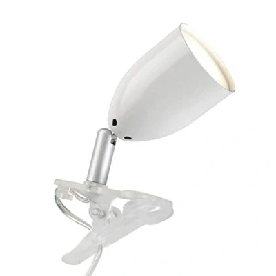 Obrázek BRILLIANT lampa Leo LED se skřipcem bílá 1x PAR51, GU10, 3W včetně reflektorové žárovky LED, (300 lm, 2700 K) s mezišňůrovým spínačem [energetická třída F]
