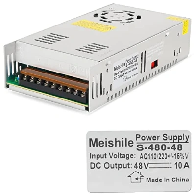 Obrázek Trafo DC 48 V 10 A 480 W spínací síťový zdroj 230 AC Transformátor Průmyslový adaptér 7/5A LED světelná lišta Senzory Systém Lampa Serva Ultrazvukový rozprašovač Motor PSU SMPS
