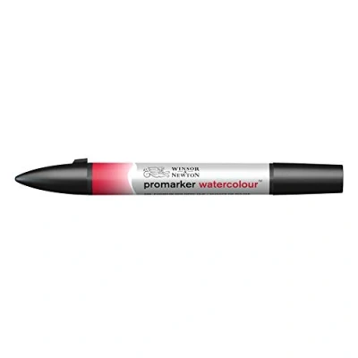 Obrázek Winsor &amp; Newton 0201098 akvarelové zvýrazňovače 2 hroty, štětec a jemný hrot, stálý na světle, vysoce pigmentované barvy pro kaligrafii, kresby kadmiově červená, tmavá barevná barva