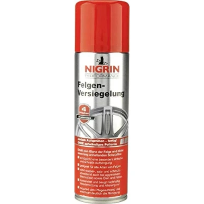 Obrázek NIGRIN Přípravek na ochranu ráfků aerosol, ochrana před brzdným prachem, nečistotami, vodou a solí, dlouhodobá konzervace do 4 týdnů, 300 ml