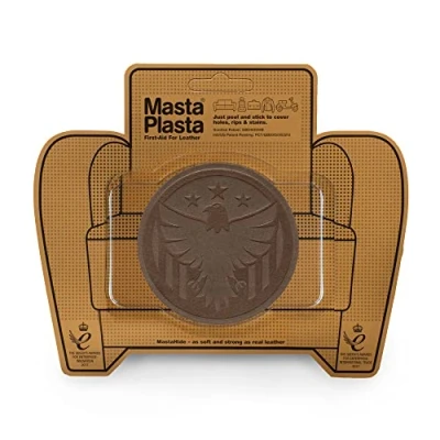Obrázek MastaPlasta Premium Wildleder Flicken Selbstklebend Braun 8cm x 8cm. Design: Adler. Dekoration oder Reparatur für Sofas, Autositze, Handtaschen, Jacken