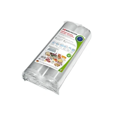 Obrázek ROMMELSBACHER Profesionální role fólie VRS 3060 30 x 600 cm, 2 role, bez BPA, extrémně silné a odolné proti roztržení 210 μm, vyražené vzduchové drážky, opakovaně použitelné, Sous Vide, vyrobeno v