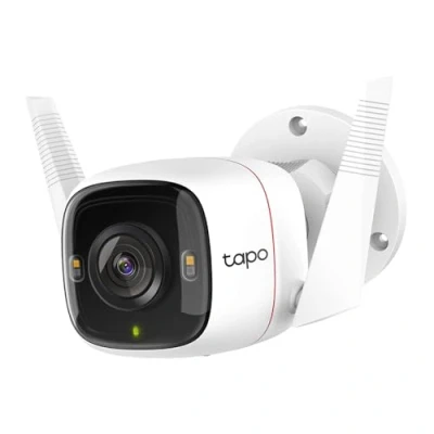Obrázek TP Link Tapo C320WS monitorovací kamera venkovní, WLAN IP kamera, 4MP vysoké rozlišení, 30 m plně barevné noční vidění, detekce pohybu, vodotěsnost IP66, signalizace, dvoucestný audio, bílý, 1 kus (1 balení)