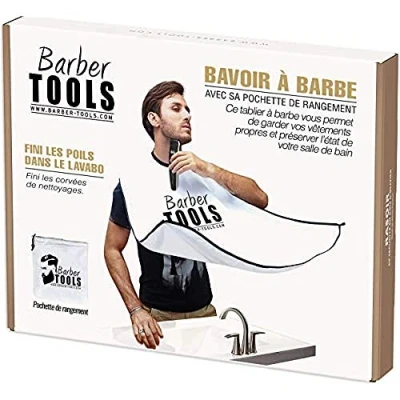 Obrázek ✮ barber Tools vousy zástěra bib s laclem pro holení bryndáček