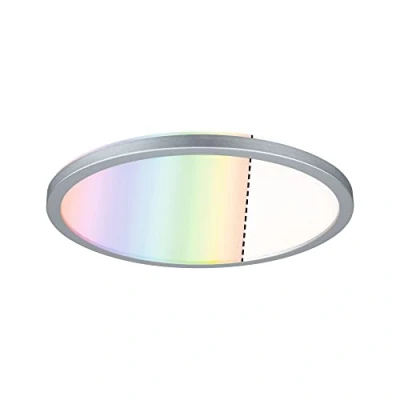 Obrázek Paulmann 71018 LED panel Atria Shine, kulatý vč. 1 x 12 W stmívatelný RGBW barevné ovládání světelný plast stropní panel, chrom matný, Ø 293 mm