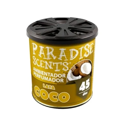 Obrázek Paradise Scents Parfümierter Gel Lufterfrischer in 100g Dose. Kokosnuss Duft. Angenehmer und lang anhaltender Perfekt für Auto, Haus oder Büro.