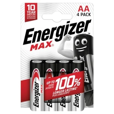 Obrázek Energizer Baterie Max Alkaline AA (Mignon/LR6 4dílné balení), 1 kus