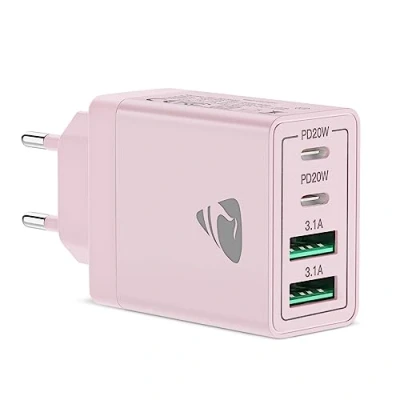 Obrázek USB C nabíječka, 4 porty síťový zdroj s inteligentním QC a napájecím adaptérem, 40W rychlonabíječka, vícenásobná nabíječka Pro iPhone 15 Plus 14 Max 13 12 11 SE XS XR 8 7 6,