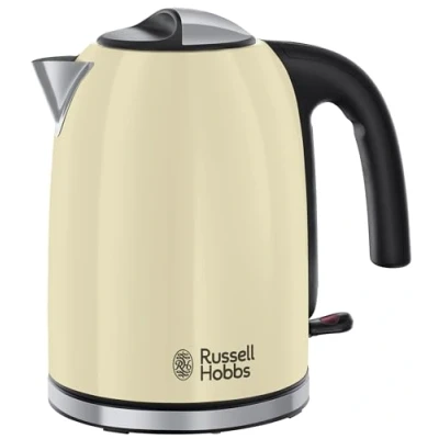 Obrázek Russell Hobbs Kettle Colors + Creme, 1,7 l, 2400 W, funkce rychlého va?ení, optimalizovaný odlévací výtok, odnímatelný filtr na vodní kámen, indikátor hladiny vody, úrovn? napln?ní, ?ajový automat 20415 70