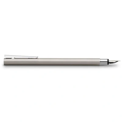 Obrázek FABER CASTELL 342102 plnicí pero Neo Slim ušlechtilá ocel, šířka pera EF, stříbrná matná