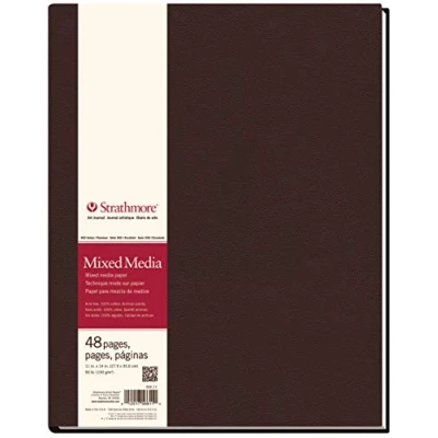 Obrázek Strathmore (566 11 STR 566 48 Blatt Nr. 90 Mixed Media Art Journal, 27,9 x 35,6 cm, Weiß, 24 Stück