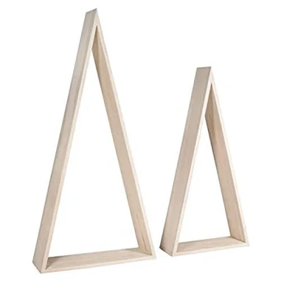 Obrázek Rayher Rahmen, Dreieck, Holz, FSC zertifiziert, 2er Set, 20x7,5x42 cm + 26x8x54 cm, Holzrahmen, 62787000