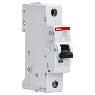 Obrázek ABB S200 jistič vedení typ B, 1pólový 20A System Pro M Compact montáž na DIN lištu