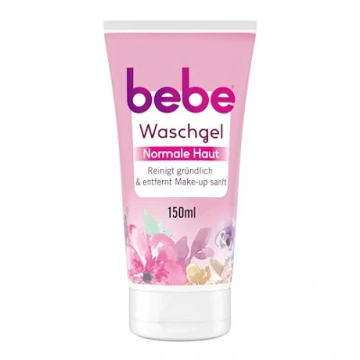 Obrázek bebe Mycí gel &amp; jemný odstraňovač make upu (150 ml), ovocně vonící čištění obličeje s meruňkovým extraktem pro normální pleť a smíšenou