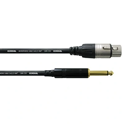 Obrázek CORDIAL kabel audio XLR female/jack mono 5 m MICROPHONE Essentials asymetrický rean
