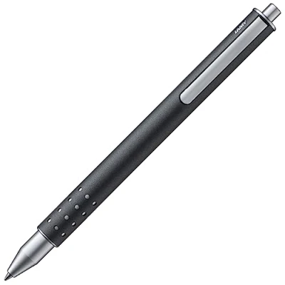 Obrázek Lamy swift anthracite kuličkové pero jednoduché s tekutým citem pro psaní robustní kryt z ušlechtilé oceli a v šířce linky B náplní inkoustové M 66 modré barvě