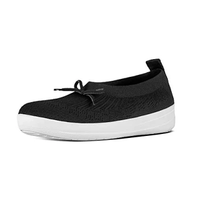 Obrázek FitFlop Dámské Uberknit Ballerina With Bow Baleríny (Black), 37,5 EU, černá, 37.5 EU