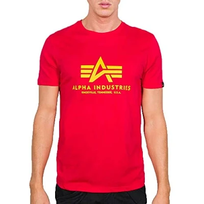 Obrázek ALPHA INDUSTRIES Pánské tričko Basic, červená (Speed Red 328)