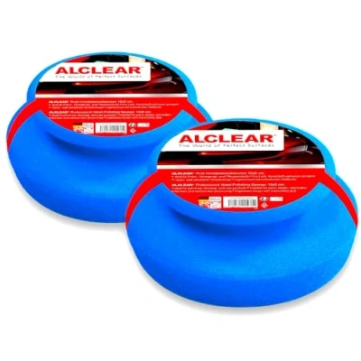 Obrázek Alclear 5713050M profesionální houba na ruční leštění, 130 x 50 mm, s výstupkem okolo pro voskování, čištění laku, sada 2 ks, modrá