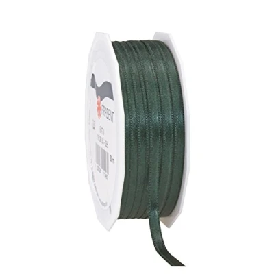 Obrázek PRÄSENT C.E. Pattberg Satin tannengrün, 50 m Satinband zum Einpacken von Geschenken, 6 mm Breite, Geschenkband Dekorieren &amp; Basteln, Dekoband, Anlass