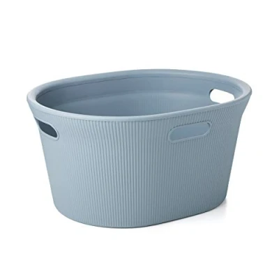 Obrázek Tatay Baobab koš na prádlo, kapacita 35 l, polypropylen, bez BPA, 3 rukojeti Mist Modrý Měří 52 x 42,5 26,5 cm