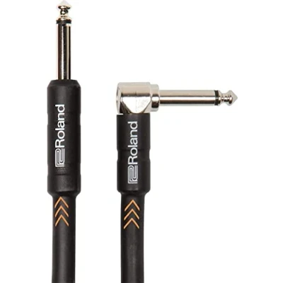 Obrázek Roland Black Series 4,5 m Instrumentální kabel, úhlový/rovný, 6,3mm jack RIC B15A