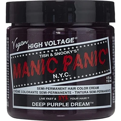 Obrázek Klasická barva na vlasy Cotton Candy Pink od Manic Panic, teple růžová 118ml Tmavě fialová