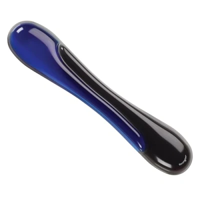 Obrázek Kensington Ergonomická Duo gelová klávesnice opěrka zápěstí, 94 x 483 mm, protiskluzová a pohodlná držák na kompatibilní se standardními klávesnicemi, modrá/černá, 62397