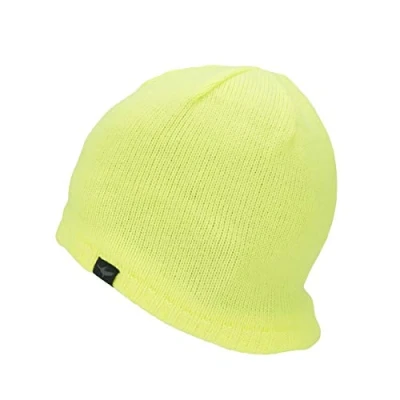Obrázek SEALSKINZ Unisex Wasserdichte Beanie für Kaltes Wetter Gelb, XXL